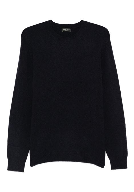 crewneck sweater man navy ROBERTO COLLINA | 253M40001M4010